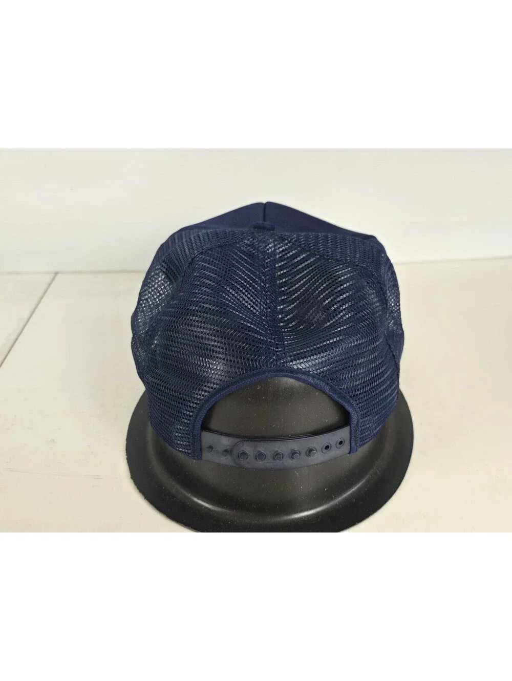 Vintage Free Masons Navy Blue Mesh Trucker Snapback Hat Made In USA NOS